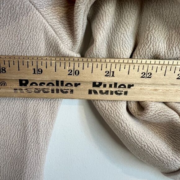 Vintage Made in Canada Meg Shop Large Faux Leather Long Bell Sleeve Mini Dress - Picture 11 of 16